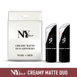 Creamy Matte Duo Lipsticks - Nude & Red-2