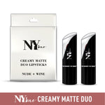 Creamy Matte Duo Lipsticks - Nude & Wine-2