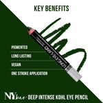 Deep Intense Kohl Eye Pencil, Green - Long Eye-Land-2