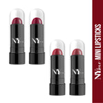 Argan Oil Infused Mini Lipstick, Runway, For Fair Skin - Haute Beauty, Set of 4 Mini Lipsticks, Kit 4 (1.4 g X 4)-1