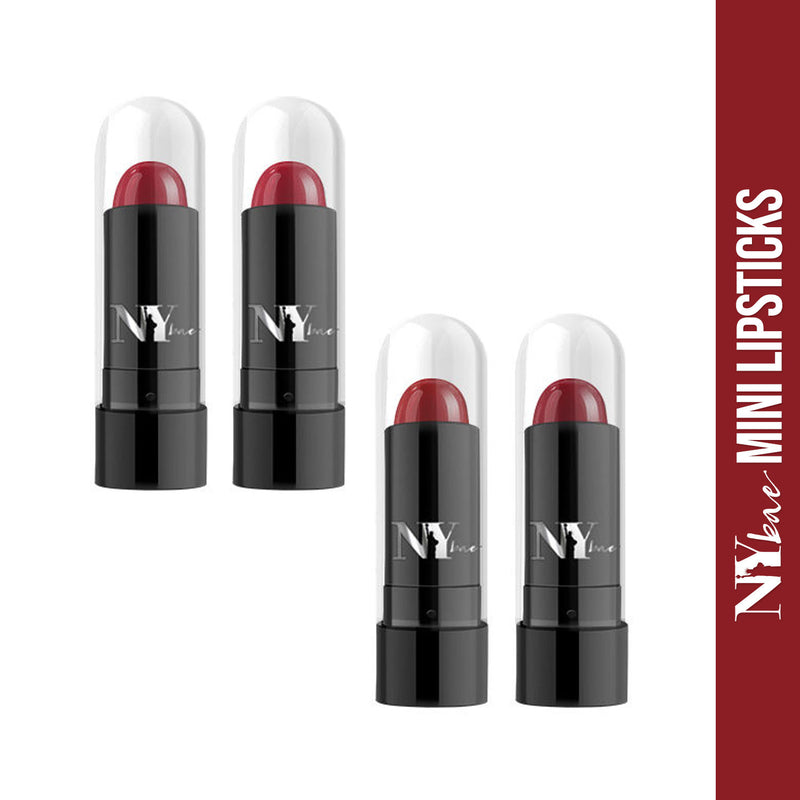 Argan Oil Infused Mini Lipstick, Runway, For Wheatish Skin - Soigne Babe, Set of 4 Mini Lipsticks, Kit 3 (1.4 g X 4)-1