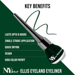 Liquid Eyeliner, Green, Ellis Eyeland - Green Moss 3 (6 ml)-3