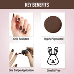 Nail Lacquer, Matte, Brown - Chocolate Chip Cookie 4-3