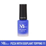 Nail Enamel , Matte, Blue - Pizza with Eggplant Topping 11-7
