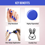 Nail Enamel , Matte, Blue - Pizza with Eggplant Topping 11-3