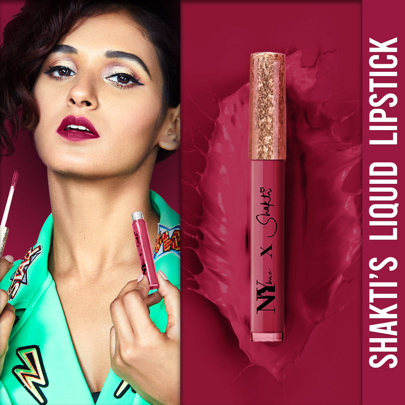 Shakti By NY Bae Liquid Lipstick Maroon - Dazzling Disco 8 (2.7 ml)-1