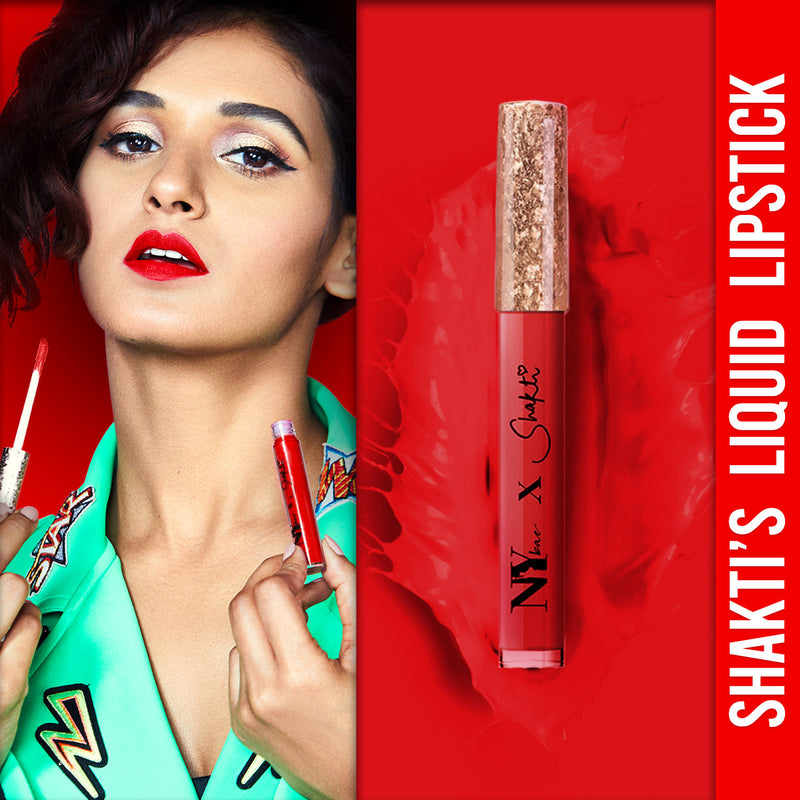 Shakti By NY Bae Liquid Lipstick Red - Smashing Slam 16 (2.7 ml)-1